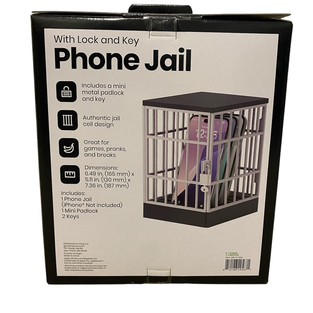 Phone Jail with Lock and Key - Black - Picture 2 of 2